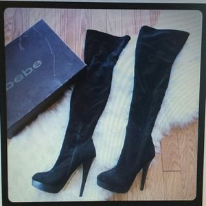 BEBE black over the knee length boots size 7